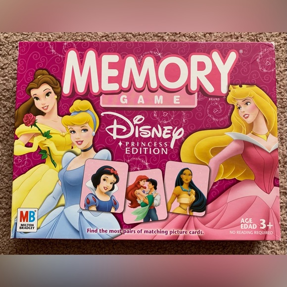 Hasbro Disney Princess Memory Matching Game 72 Princess Cards w/ Holding Tray - Picture 1 of 9
